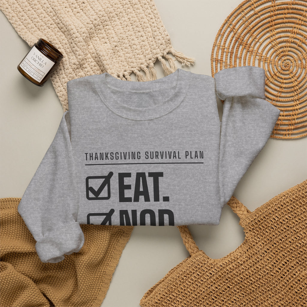 Eat. Nod. Leave. Crewneck Sweatshirt (Light)