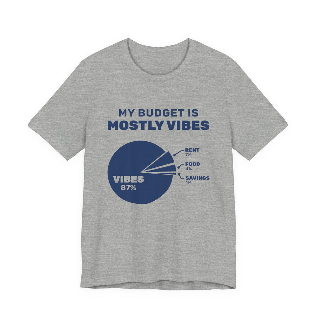 My Budget Is Mostly Vibes Tee (Navy Blue Ink)