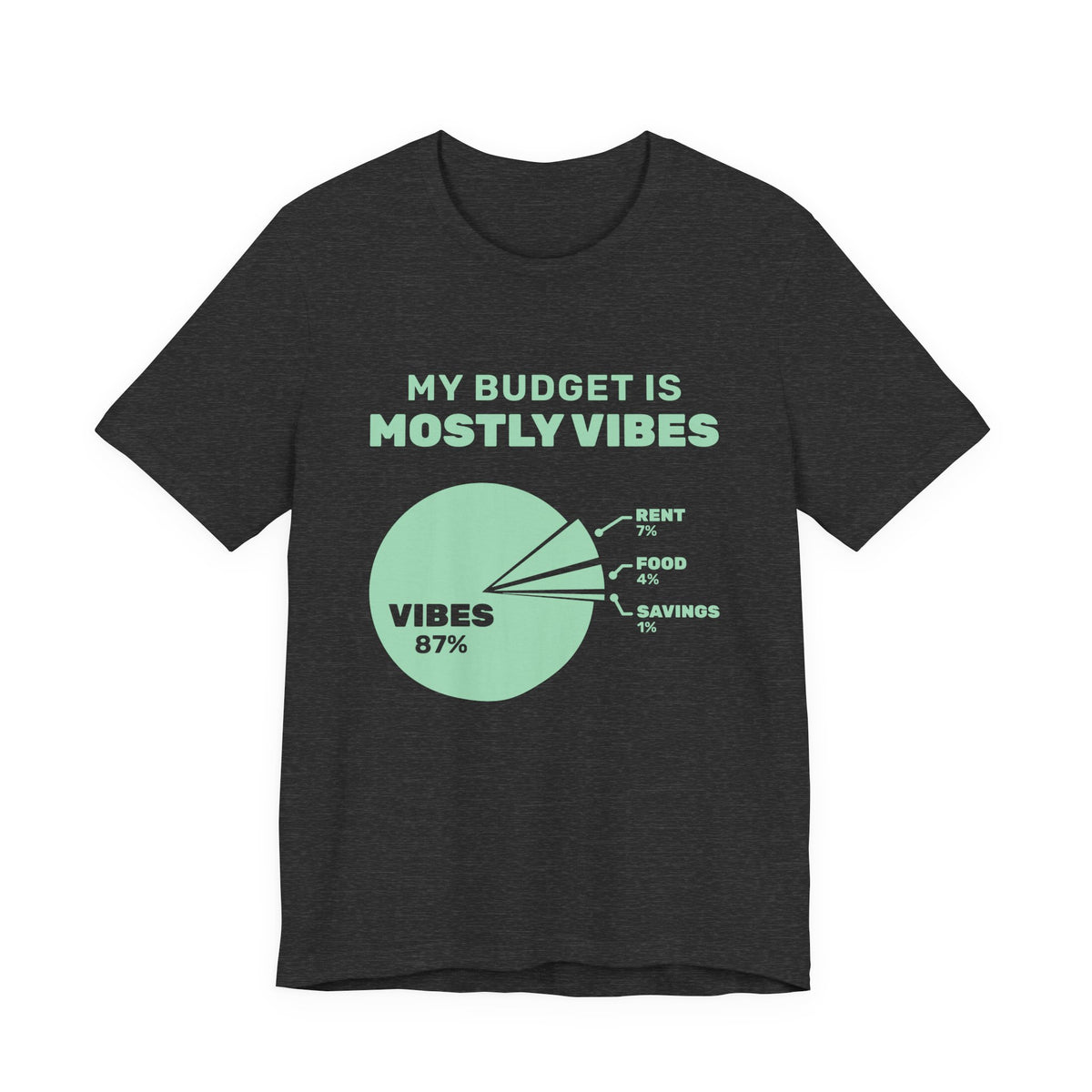 My Budget Is Mostly Vibes Tee (Mint Green Ink)