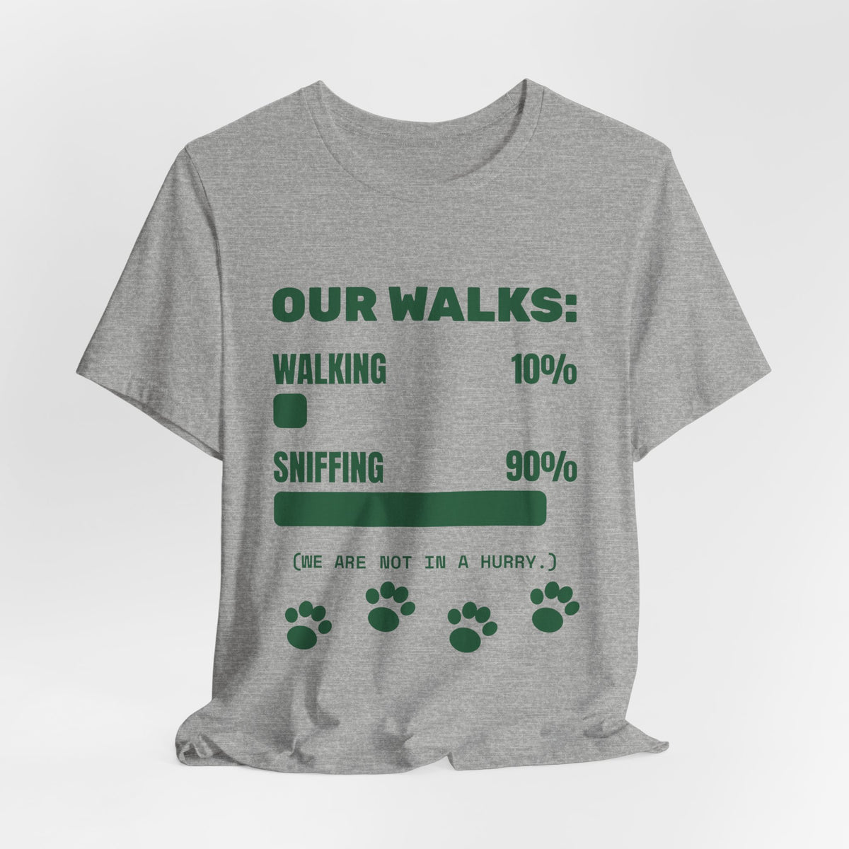 Our Walks: Sniffing 90% Tee (Forest Green Ink)