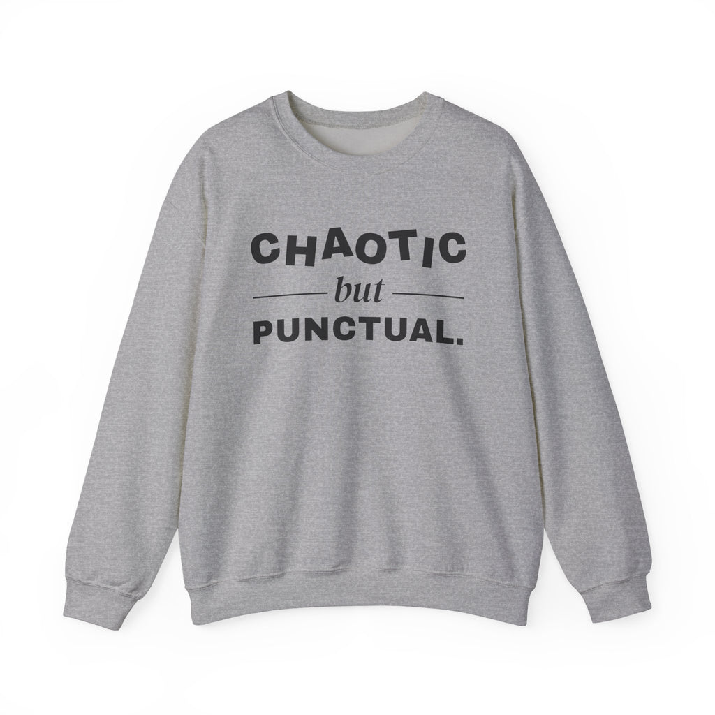 Chaotic but Punctual Crewneck Sweatshirt (Light)