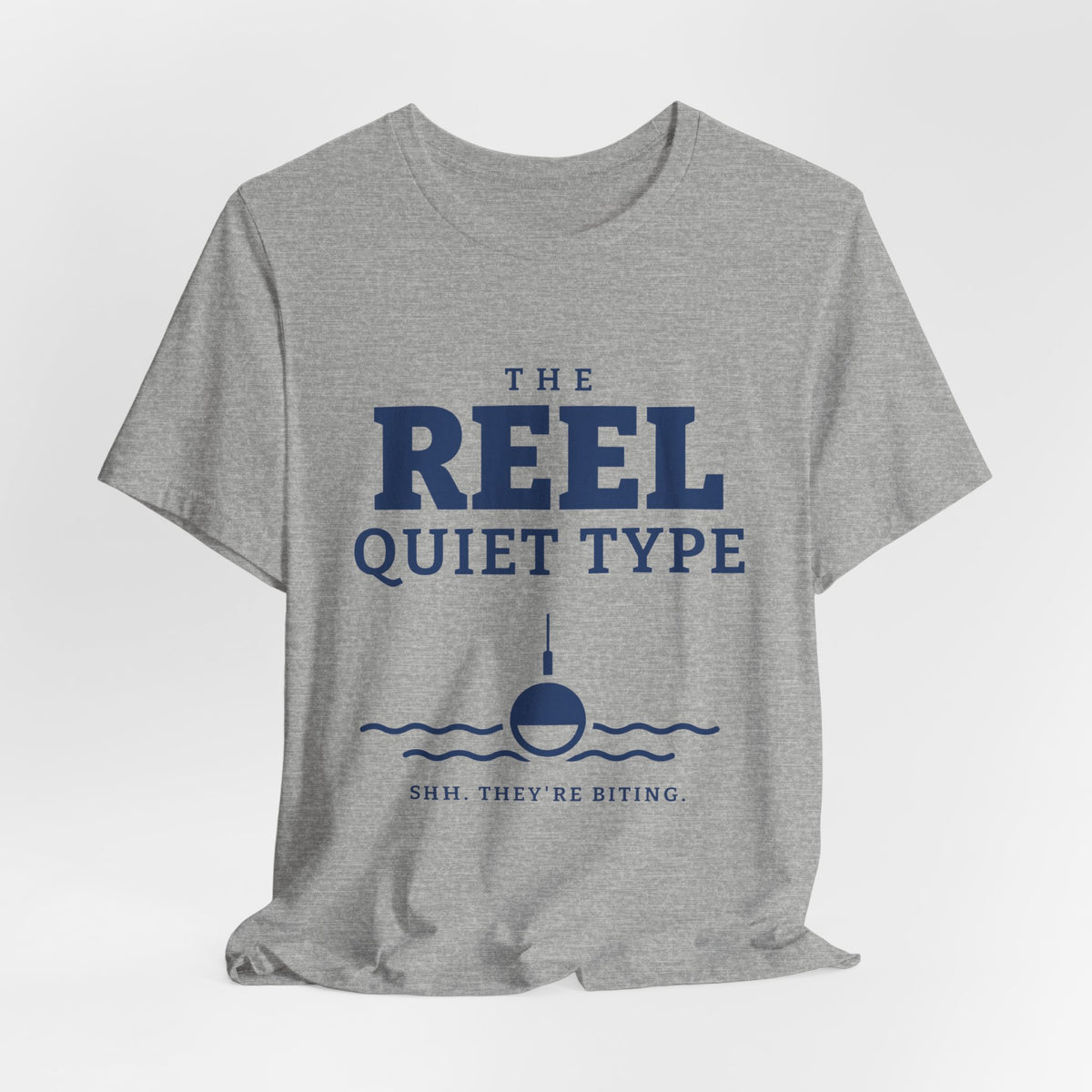 The Reel Quiet Type Tee (Navy Blue Ink)