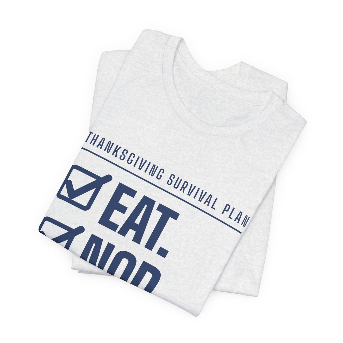 Eat. Nod. Leave. Tee (Navy Blue Ink)