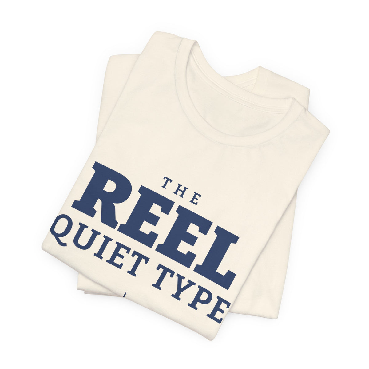 The Reel Quiet Type Tee (Navy Blue Ink)
