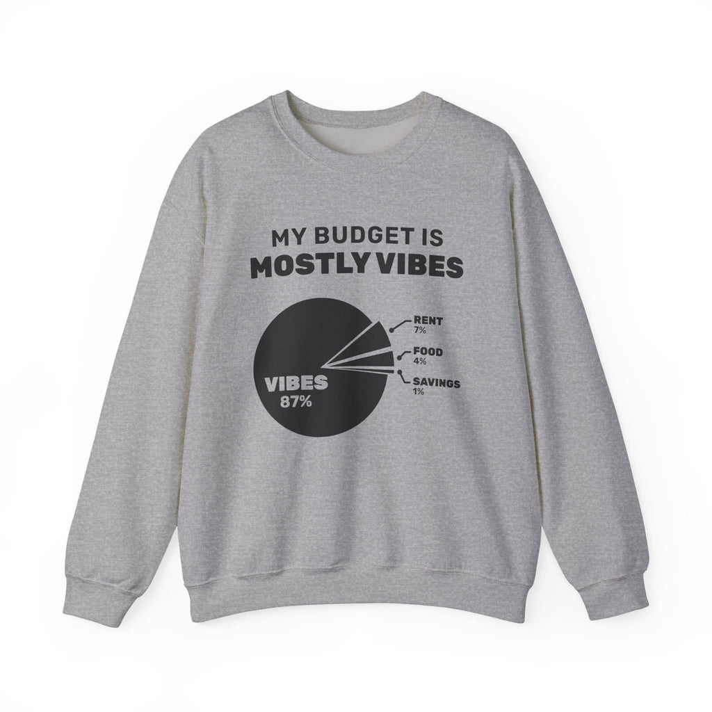My Budget Is Mostly Vibes Crewneck Sweatshirt (Light)