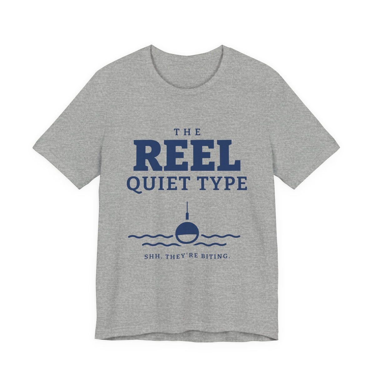The Reel Quiet Type Tee (Navy Blue Ink)