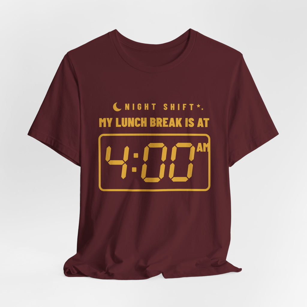My Lunch Break Is at 4 AM Tee (Gold Ink)