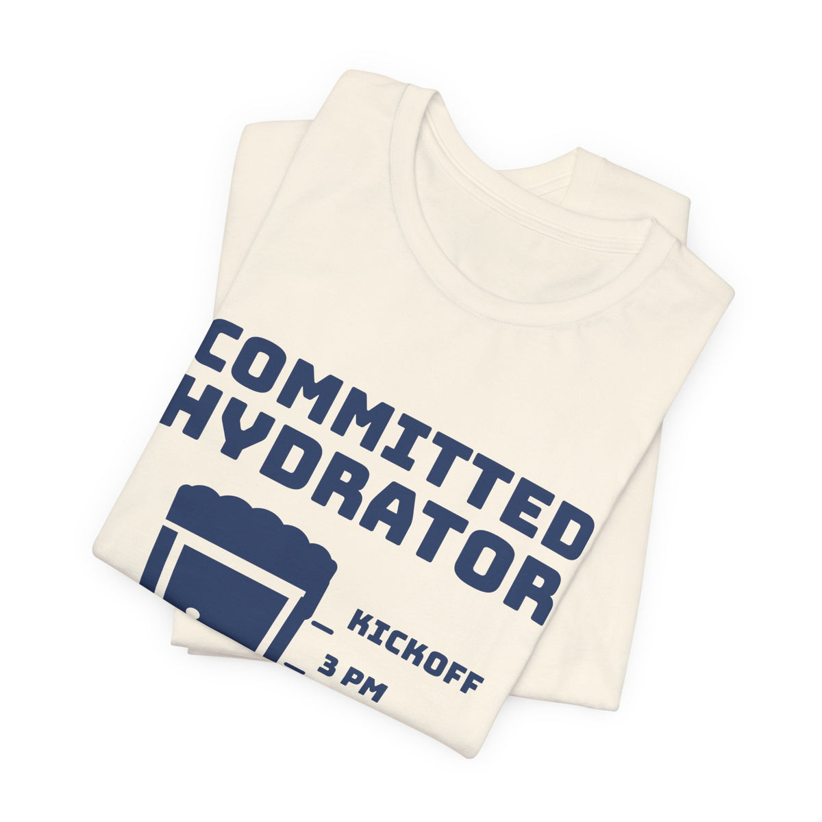 Committed Hydrator (Beer Counts) Tee (Navy Blue Ink)