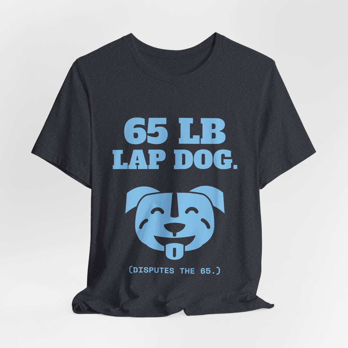 65 lb Lap Dog Tee (Sky Blue Ink)