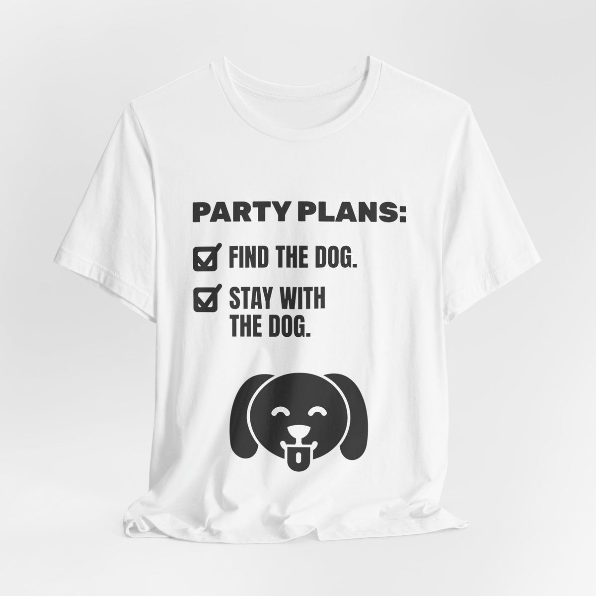 Party Plans: Find the Dog Tee (Light)