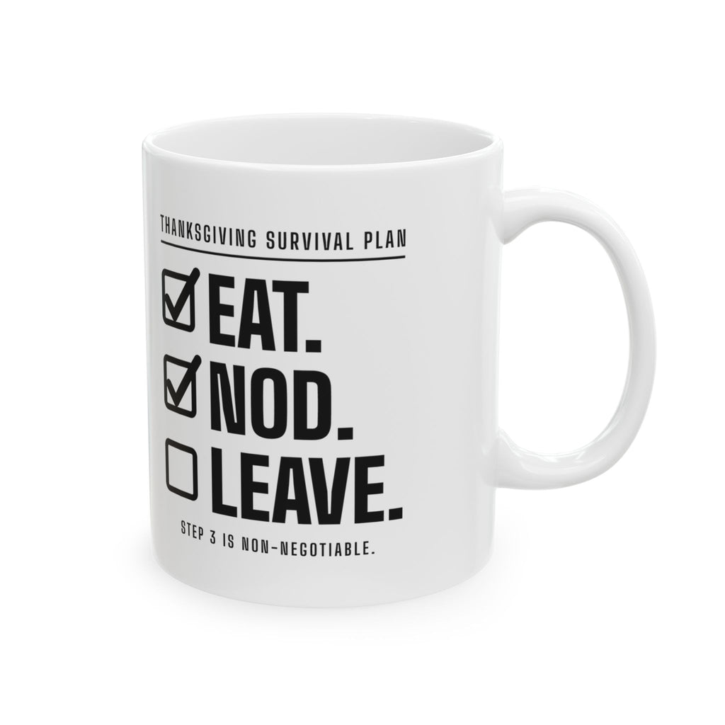 Eat. Nod. Leave. Mug