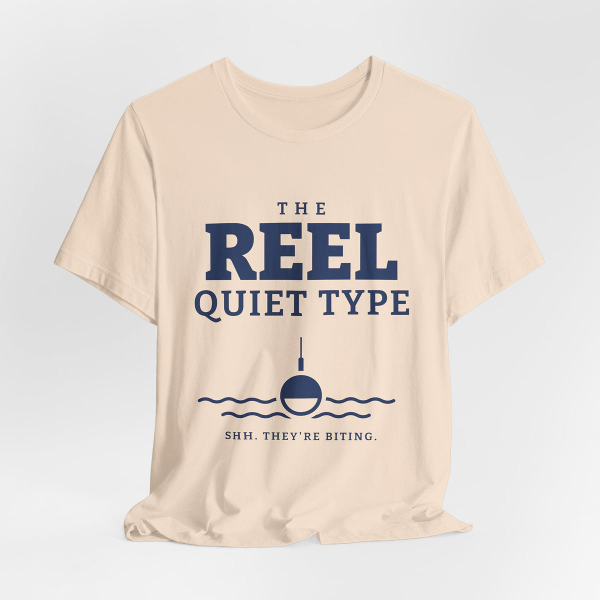 The Reel Quiet Type Tee (Navy Blue Ink)