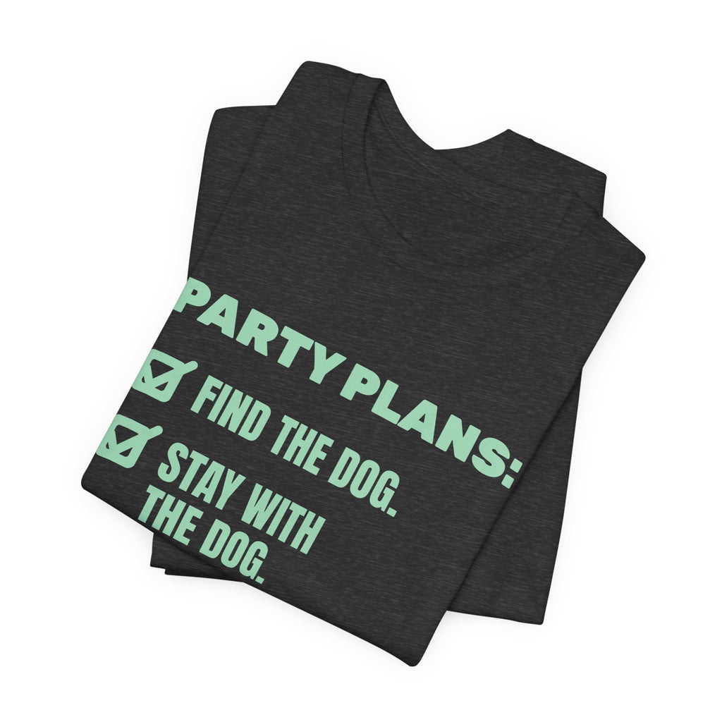 Party Plans: Find the Dog Tee (Mint Green Ink)