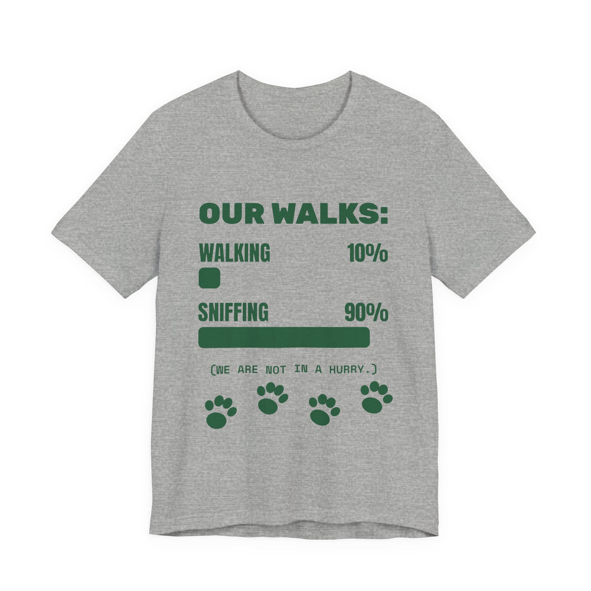Our Walks: Sniffing 90% Tee (Forest Green Ink)