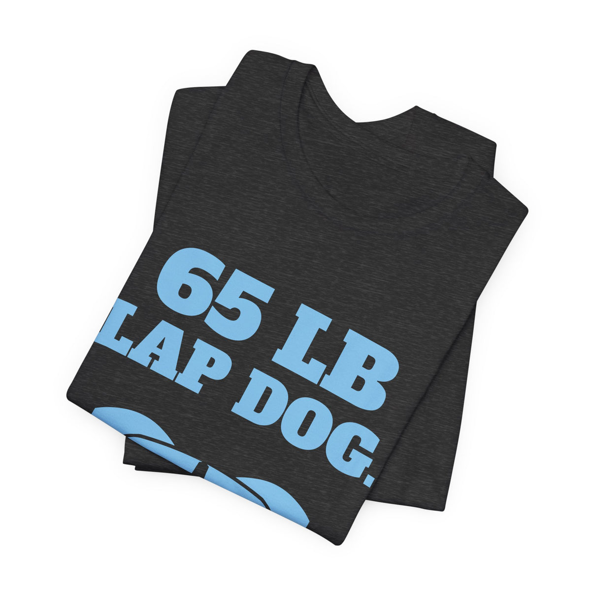 65 lb Lap Dog Tee (Sky Blue Ink)