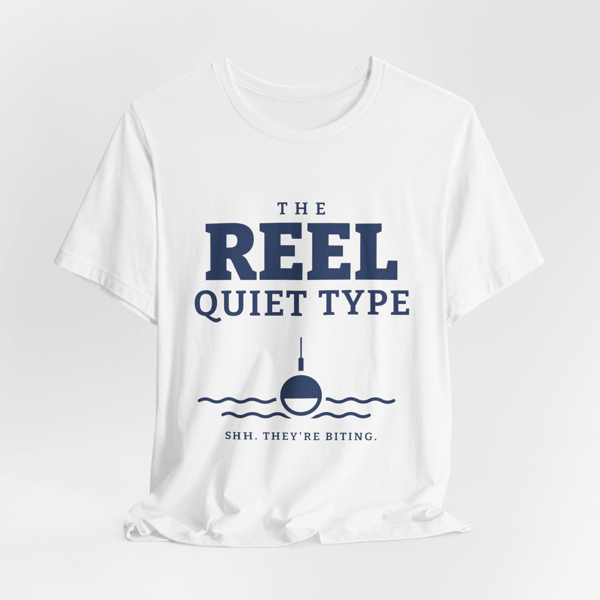 The Reel Quiet Type Tee (Navy Blue Ink)