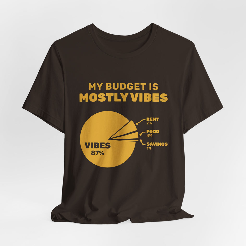 My Budget Is Mostly Vibes Tee (Gold Ink)