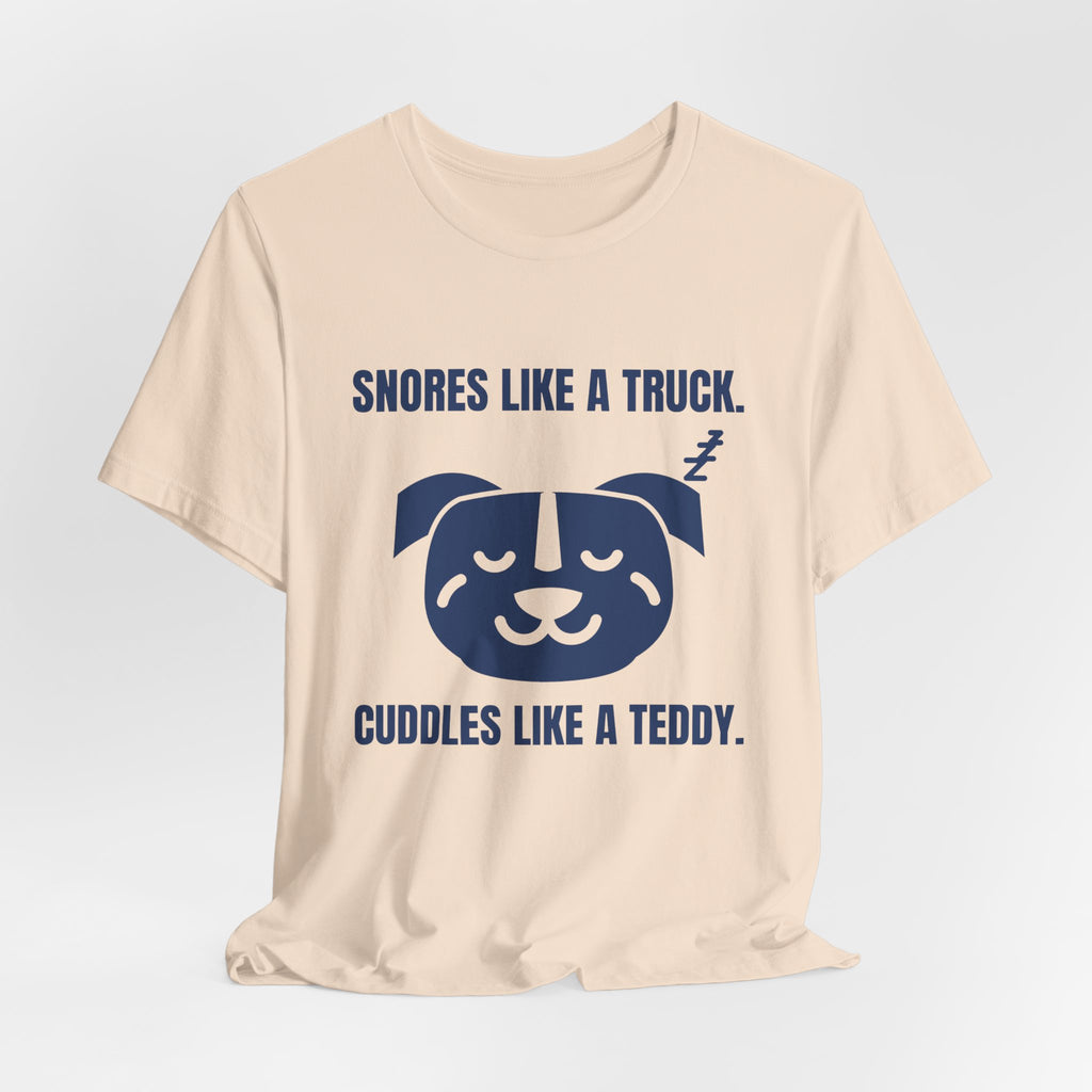 Snores Like a Truck Tee (Navy Blue Ink)