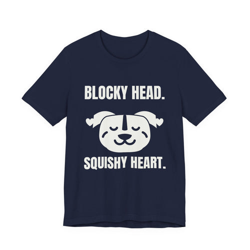 Blocky Head. Squishy Heart Tee (Dark)