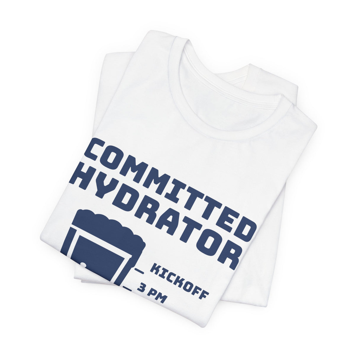 Committed Hydrator (Beer Counts) Tee (Navy Blue Ink)