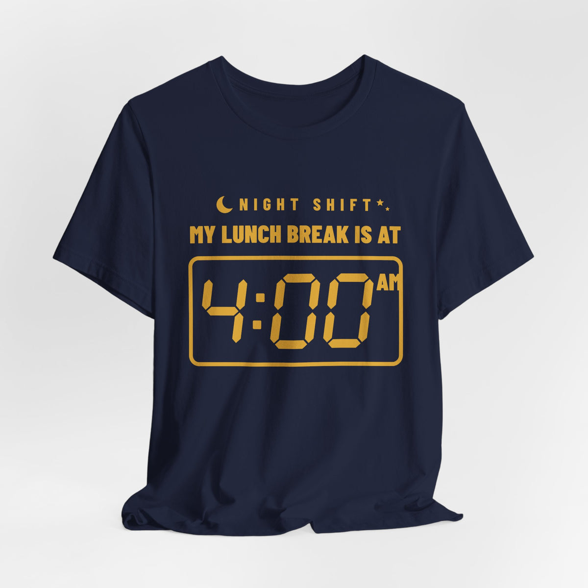 My Lunch Break Is at 4 AM Tee (Gold Ink)