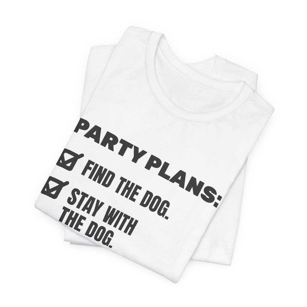Party Plans: Find the Dog Tee (Light)