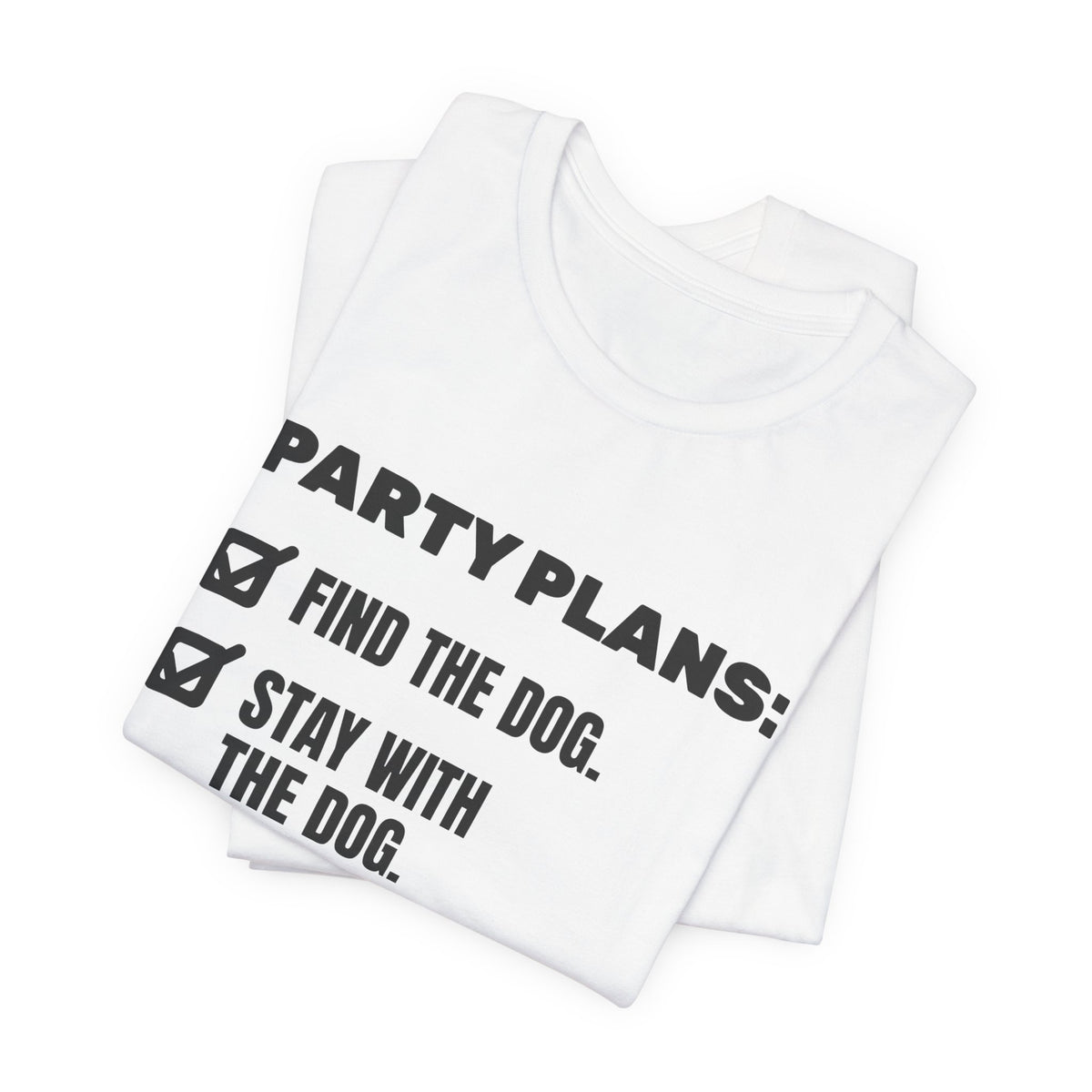 Party Plans: Find the Dog Tee (Light)