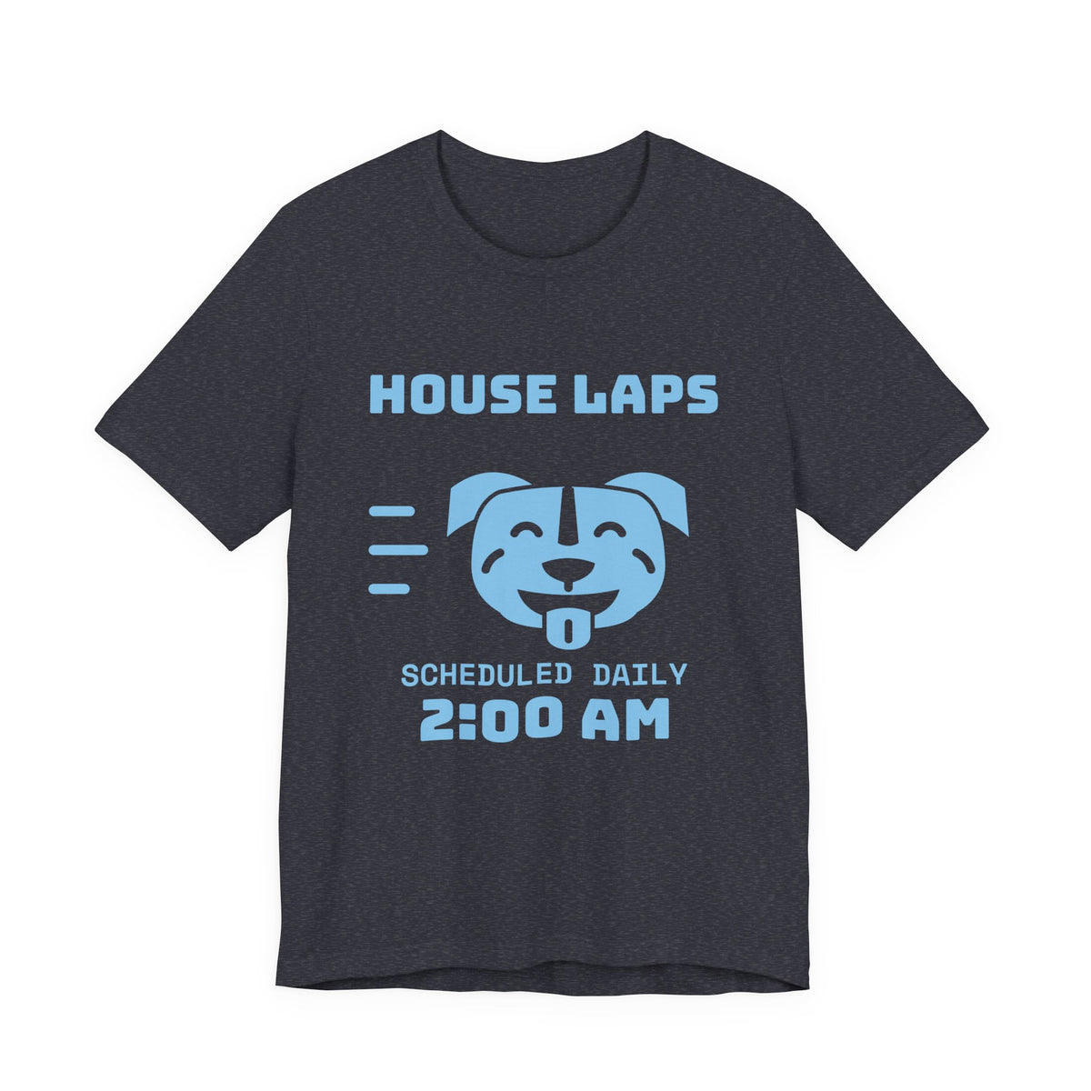 House Laps Scheduled Daily 2:00 AM Tee (Sky Blue Ink)