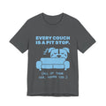 Every Couch Is a Pit Stop Tee (Sky Blue Ink)