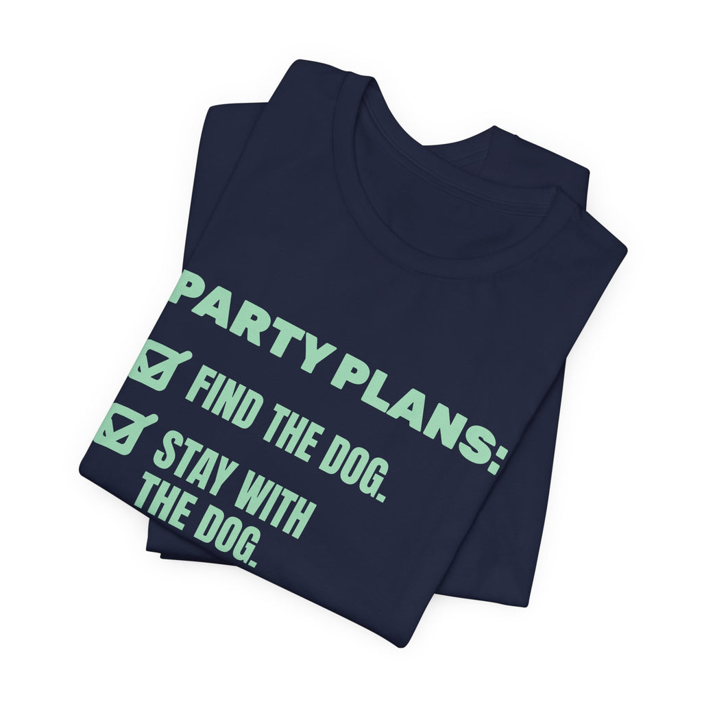 Party Plans: Find the Dog Tee (Mint Green Ink)