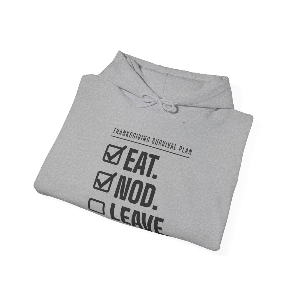 Eat. Nod. Leave. Hoodie (Light)