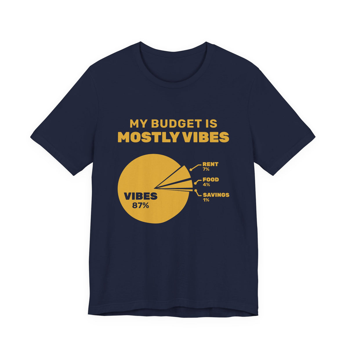 My Budget Is Mostly Vibes Tee (Gold Ink)