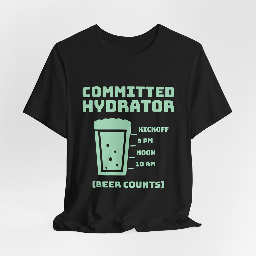 Committed Hydrator (Beer Counts) Tee (Mint Green Ink)