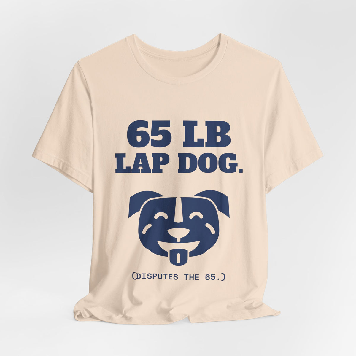 65 lb Lap Dog Tee (Navy Blue Ink)