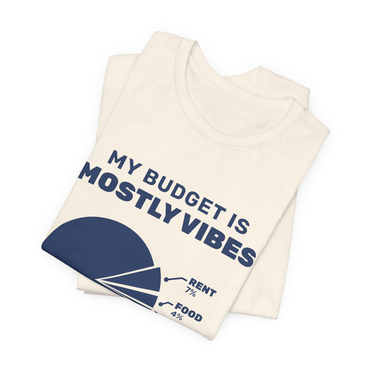 My Budget Is Mostly Vibes Tee (Navy Blue Ink)