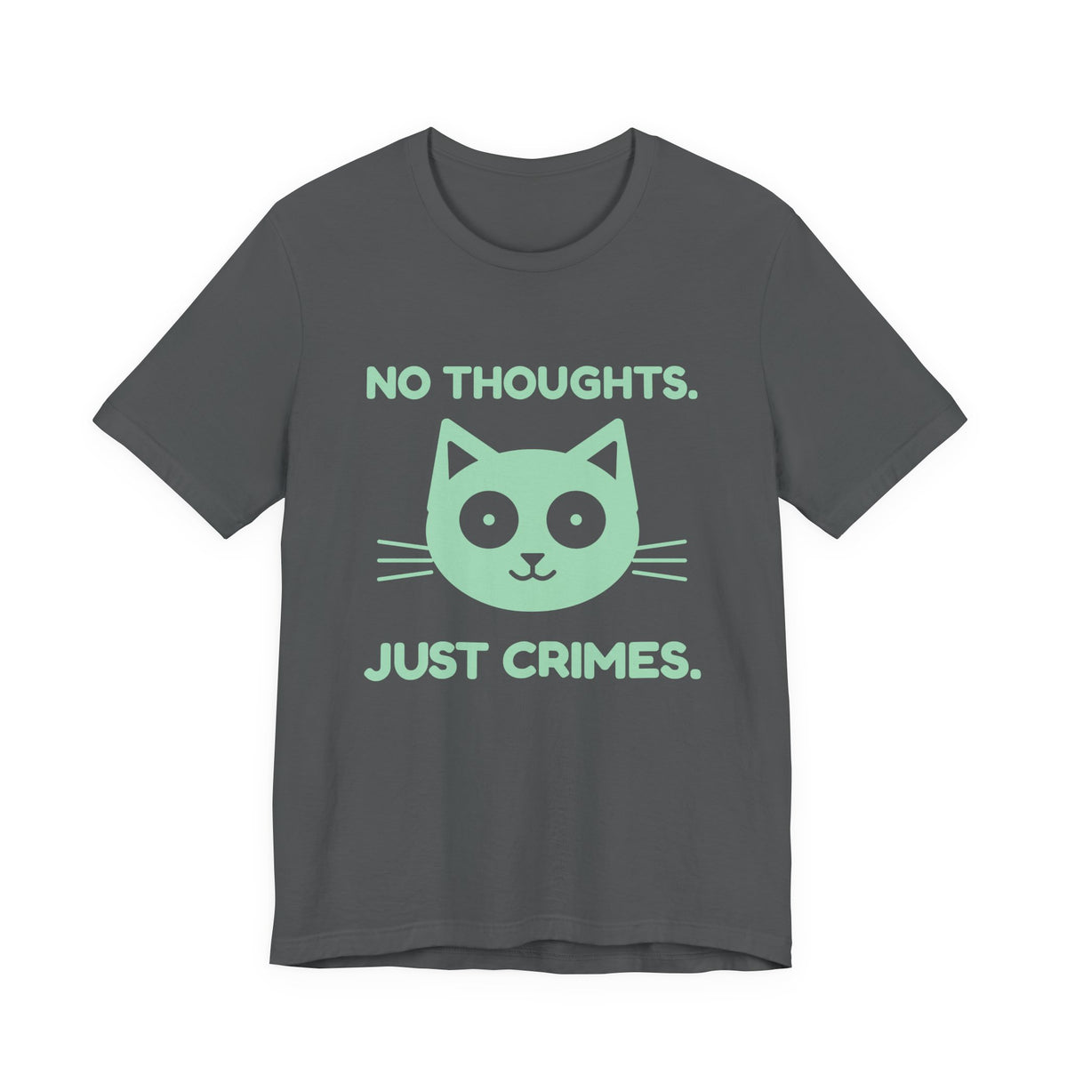 No Thoughts. Just Crimes. Tee (Mint Green Ink)