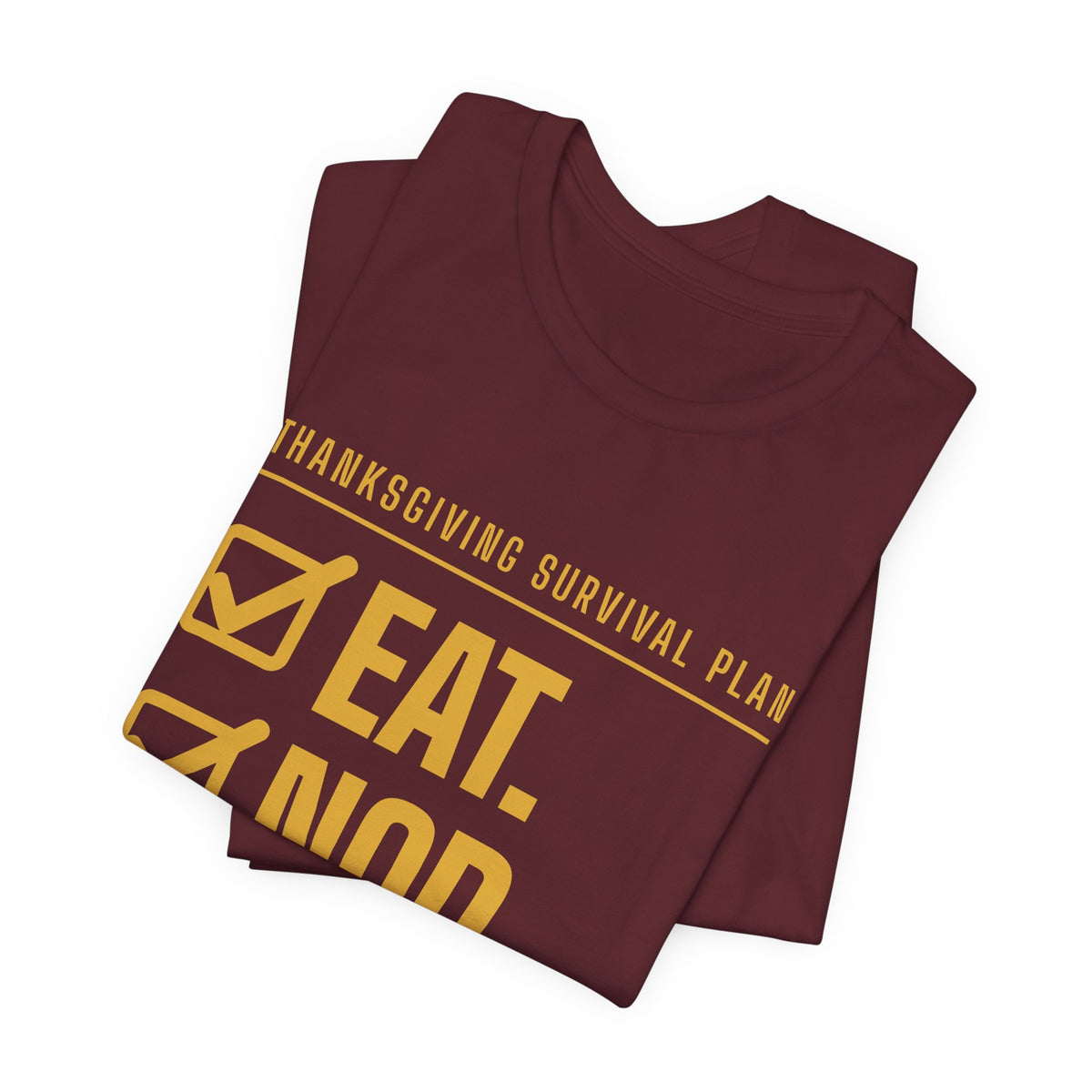 Eat. Nod. Leave. Tee (Gold Ink)