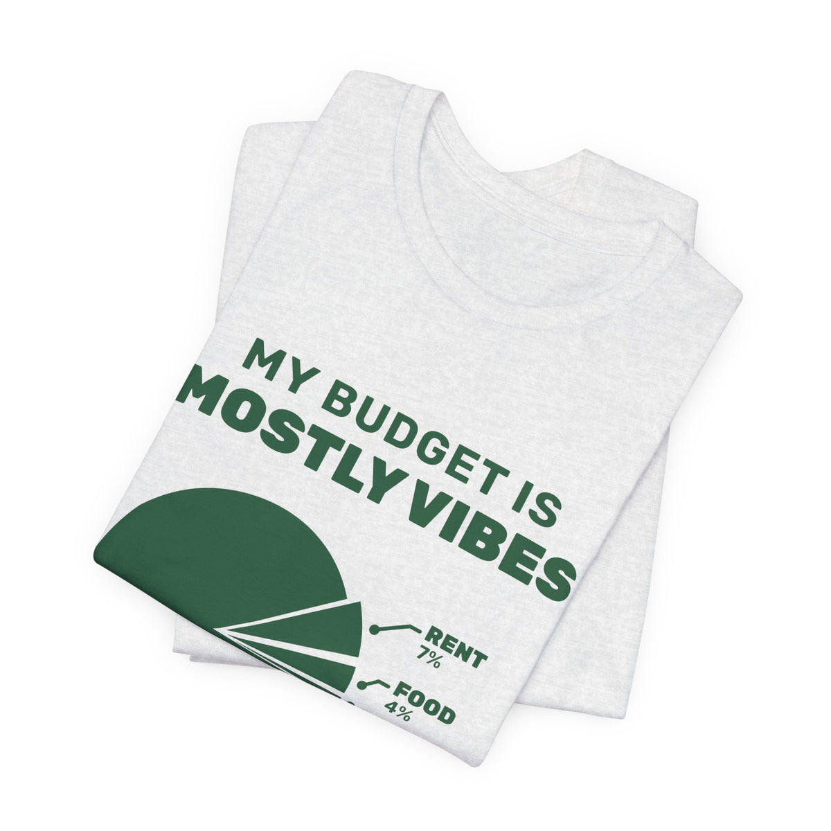 My Budget Is Mostly Vibes Tee (Forest Green Ink)