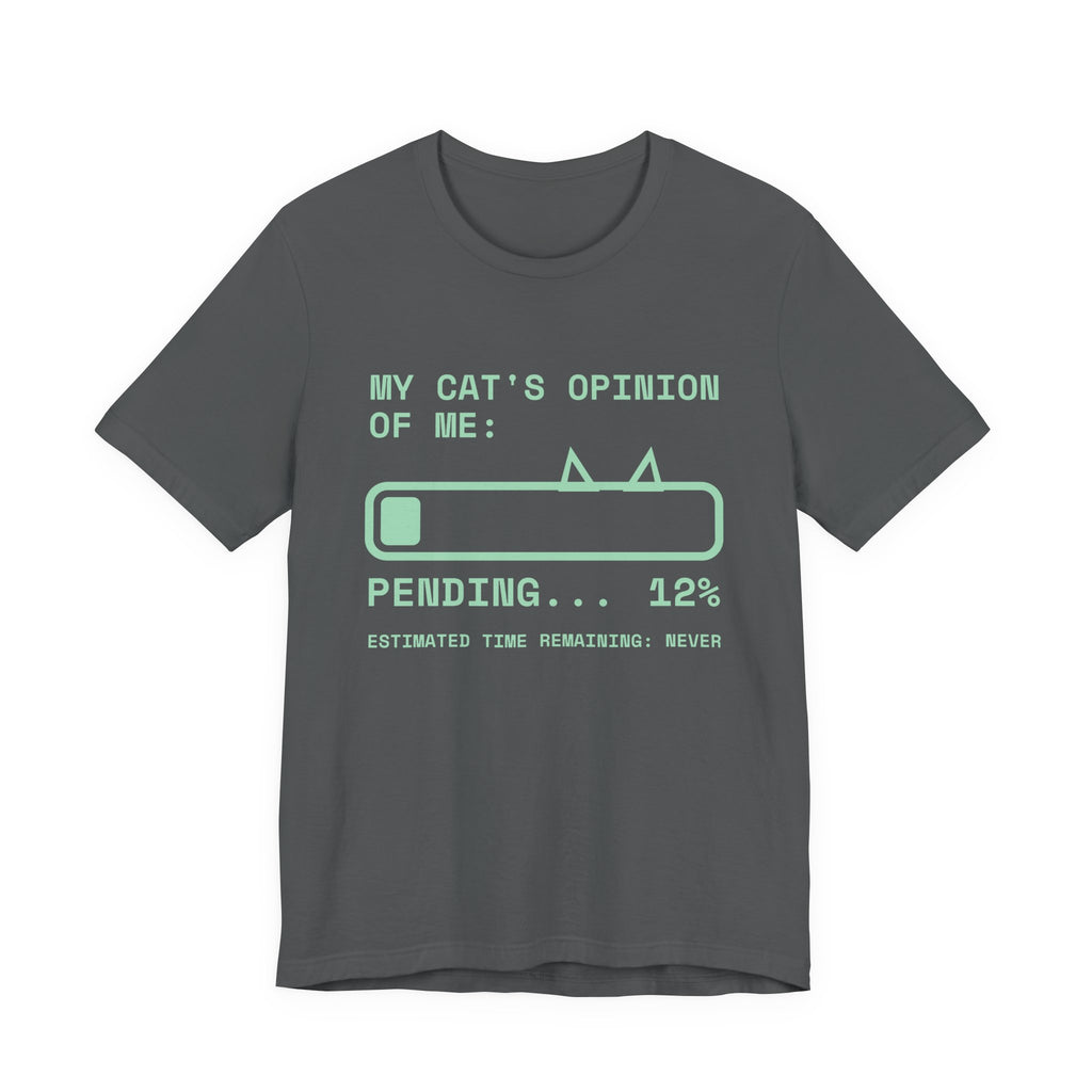 My Cat's Opinion of Me: Pending Tee (Mint Green Ink)