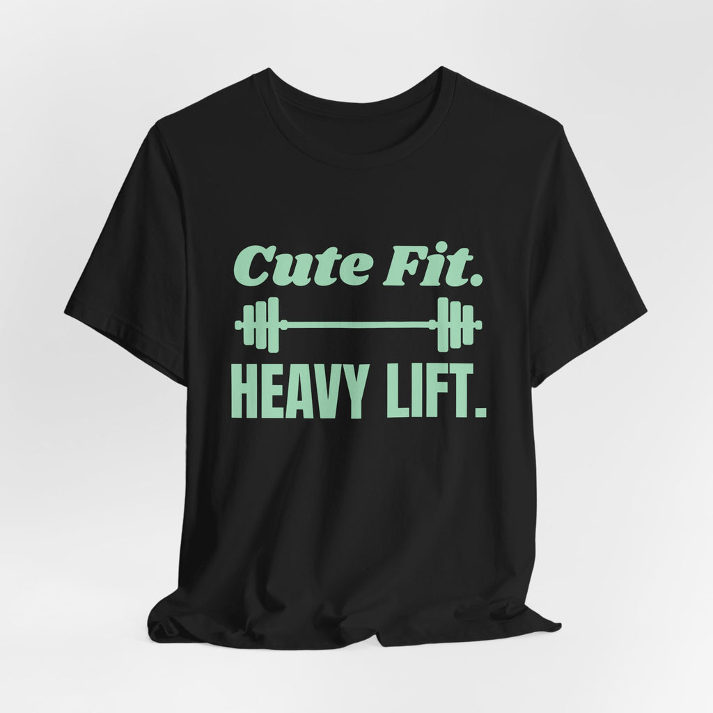 Cute Fit. Heavy Lift Tee (Mint Green Ink)