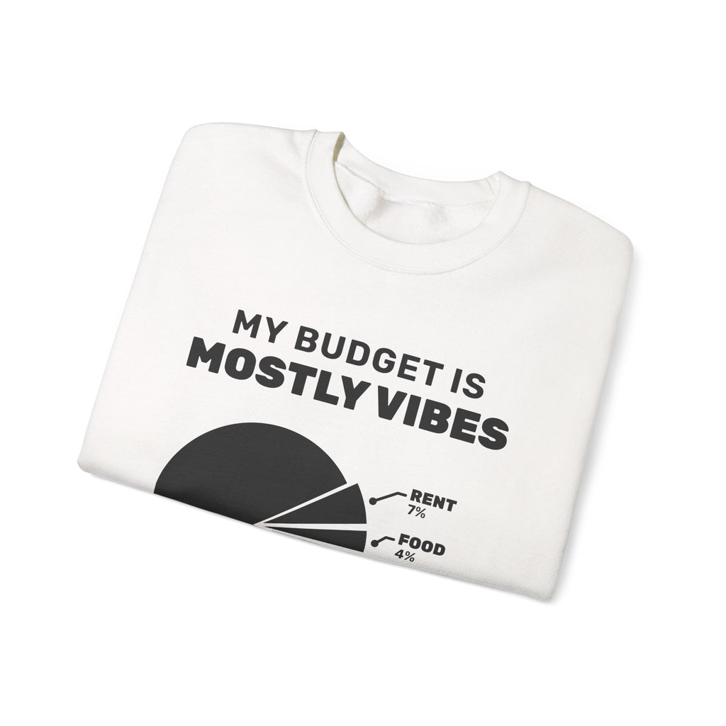 My Budget Is Mostly Vibes Crewneck Sweatshirt (Light)