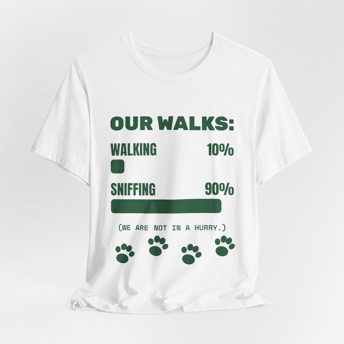 Our Walks: Sniffing 90% Tee (Forest Green Ink)