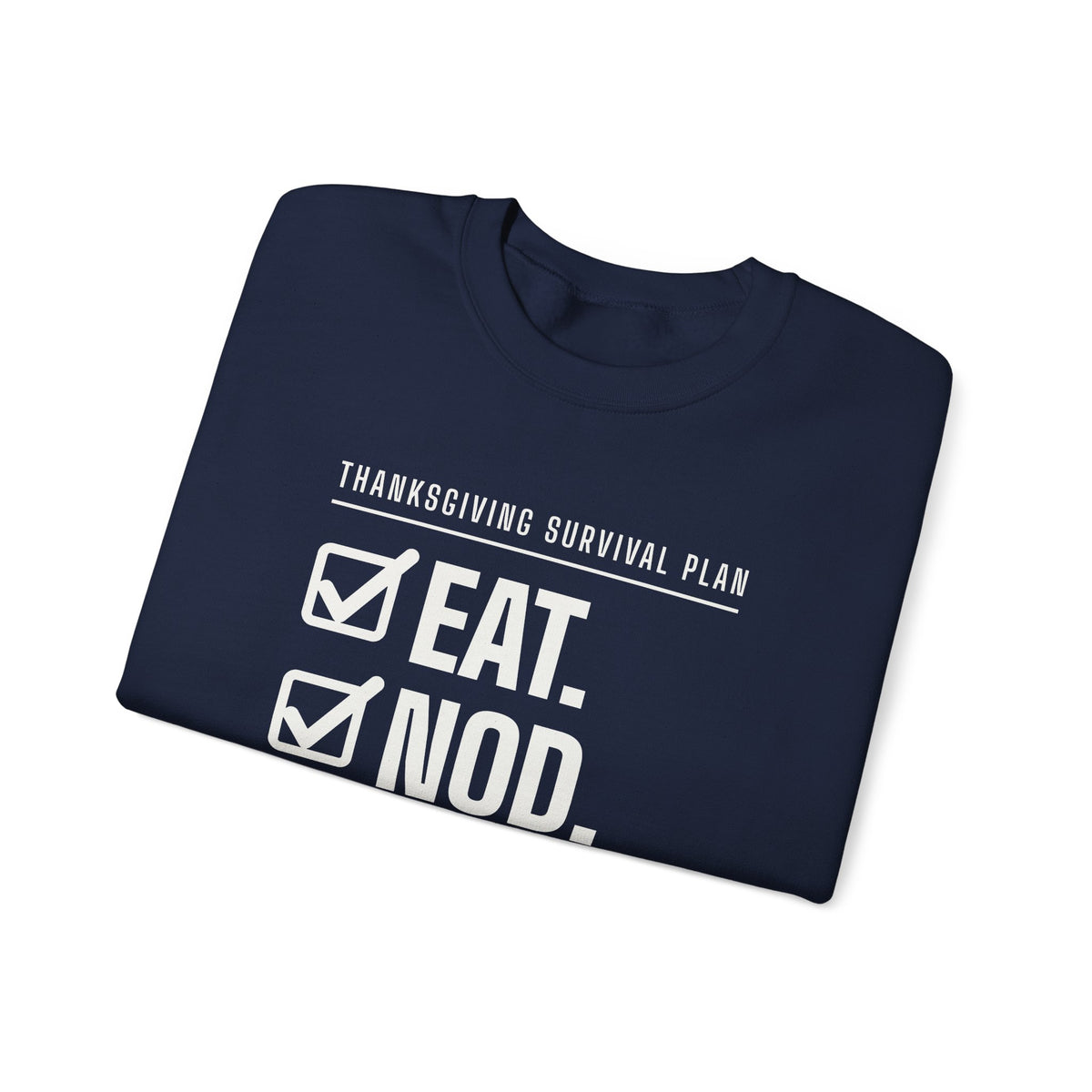 Eat. Nod. Leave. Crewneck Sweatshirt (Dark)