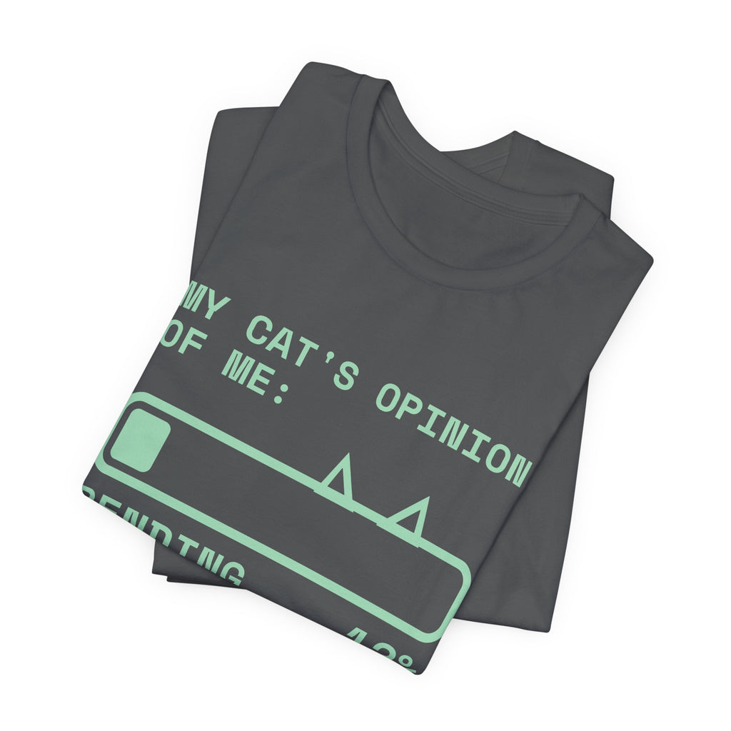 My Cat's Opinion of Me: Pending Tee (Mint Green Ink)