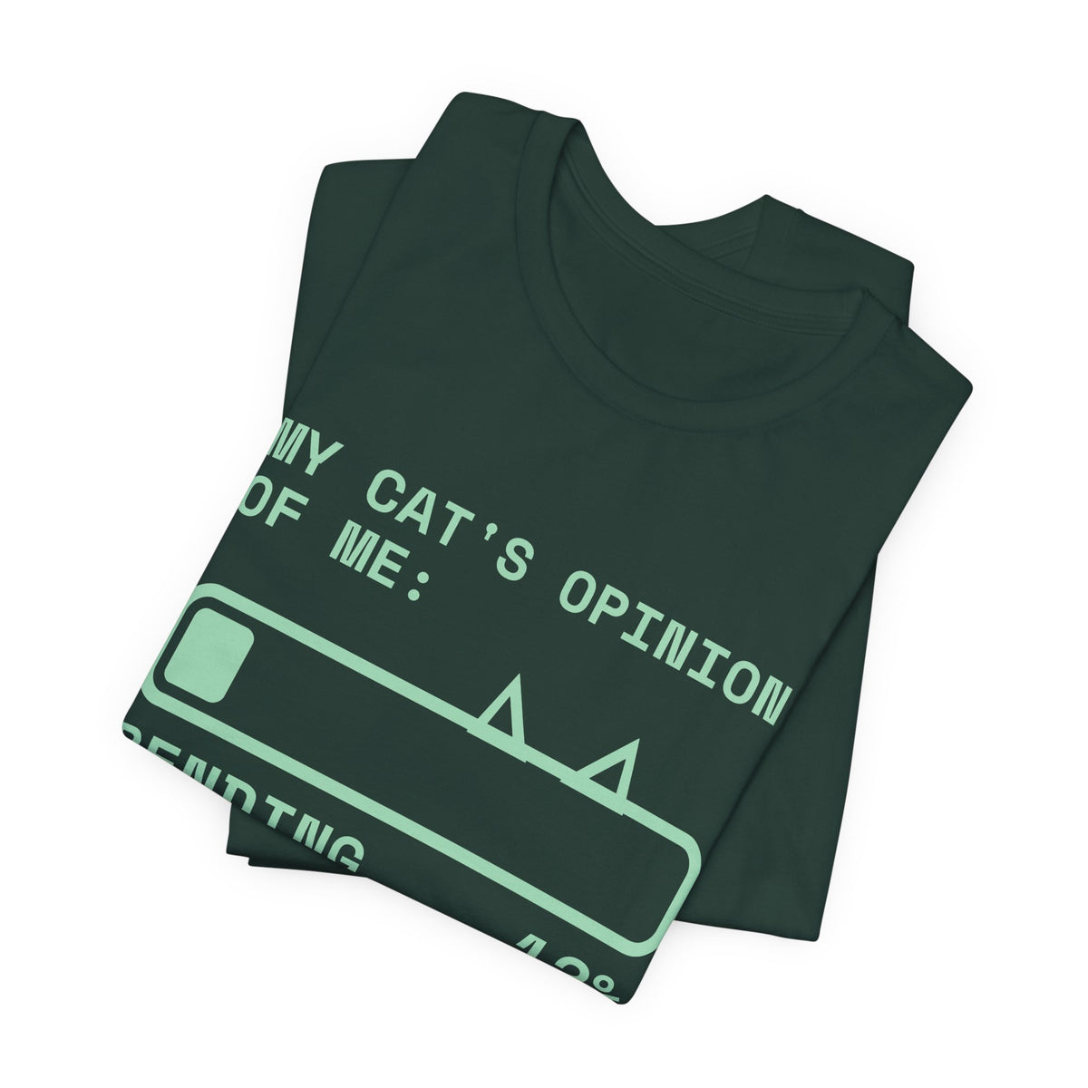 My Cat's Opinion of Me: Pending Tee (Mint Green Ink)
