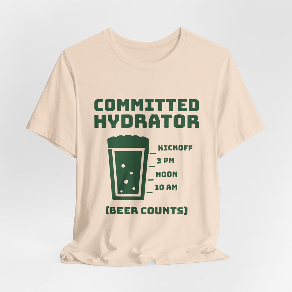 Committed Hydrator (Beer Counts) Tee (Forest Green Ink)