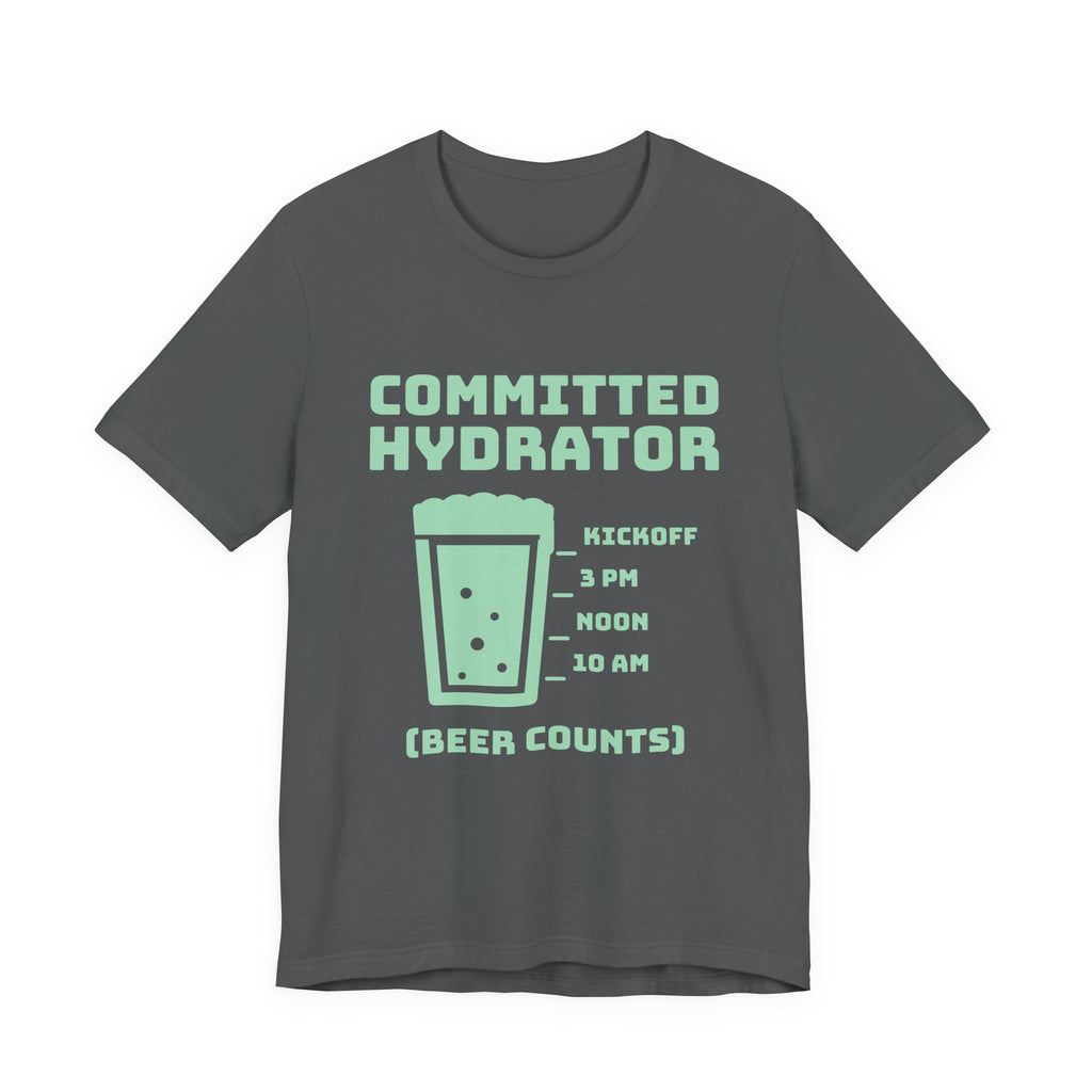 Committed Hydrator (Beer Counts) Tee (Mint Green Ink)