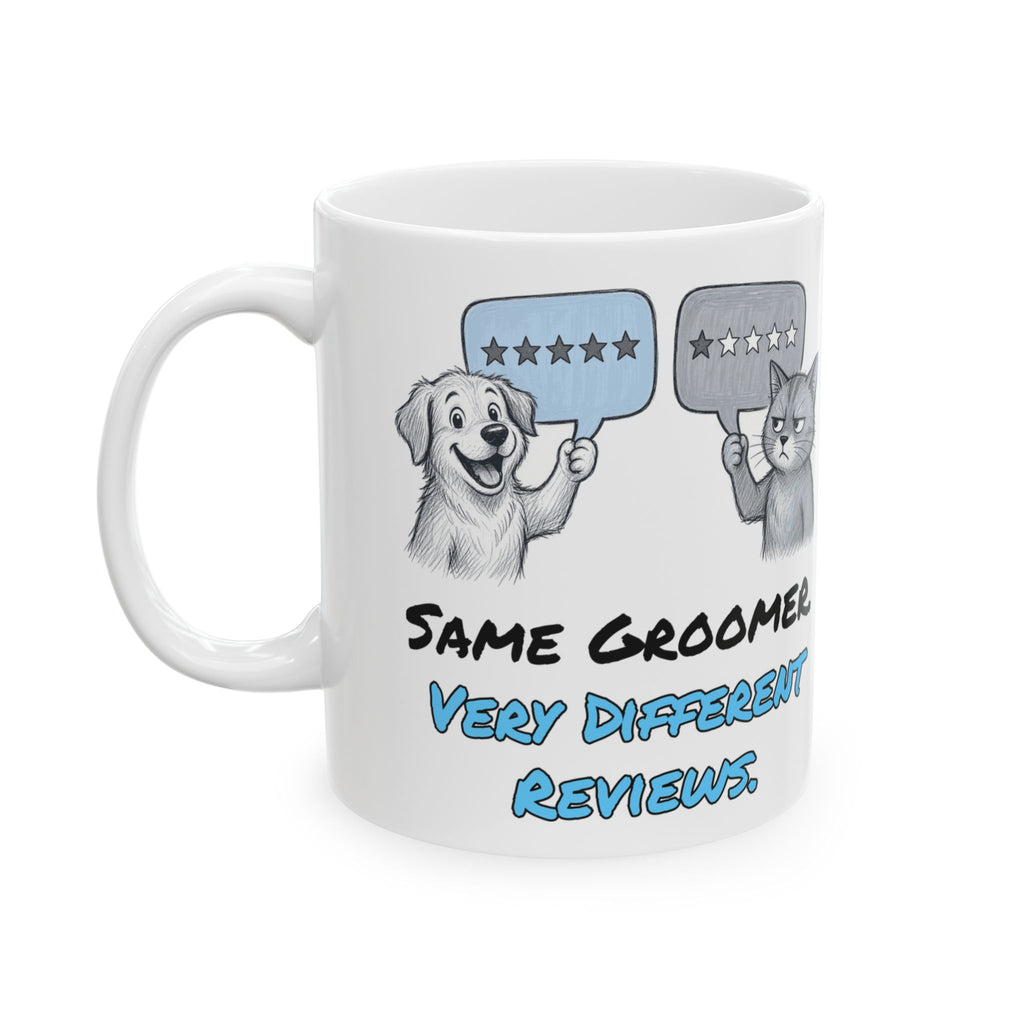 Same Groomer. Very Different Reviews. Mug