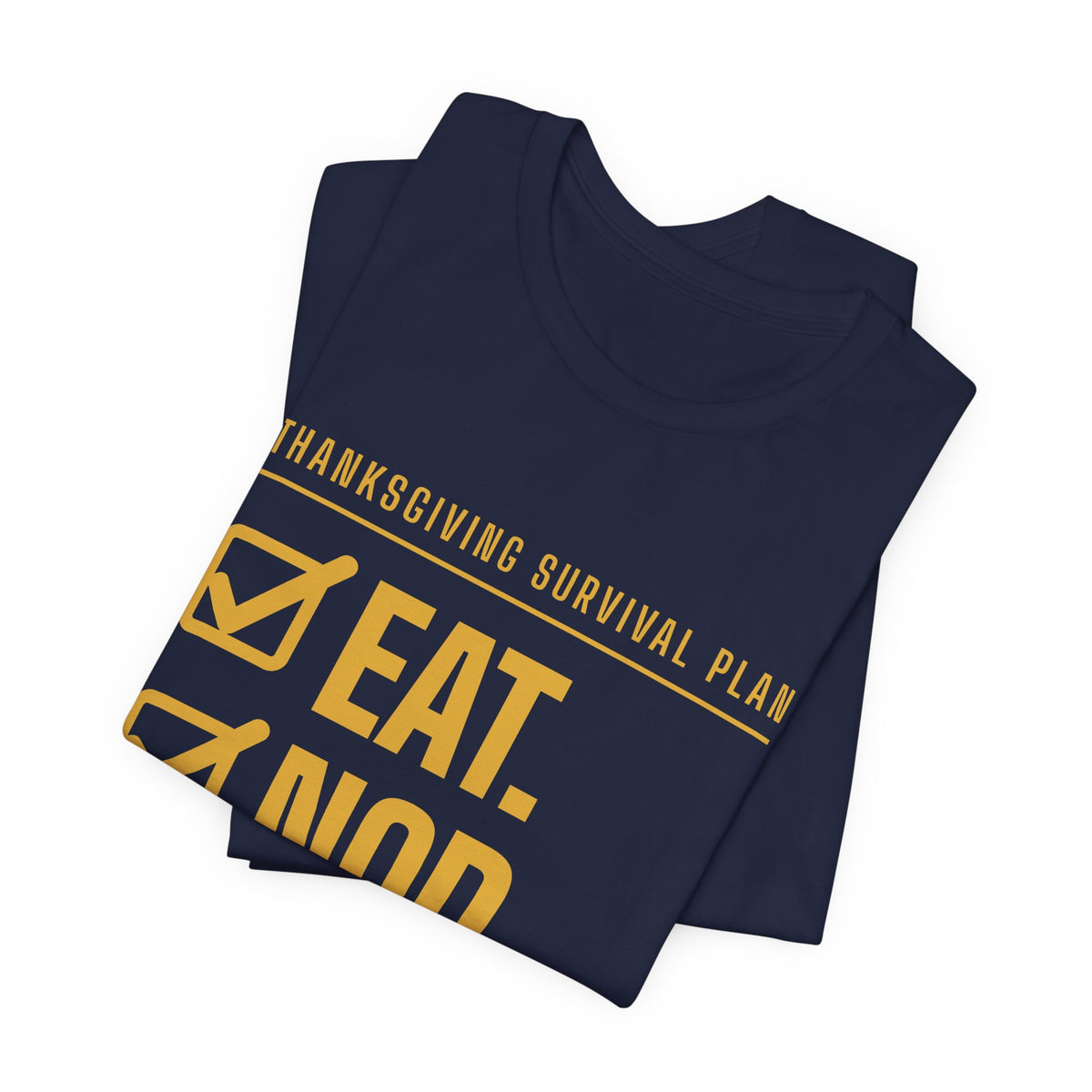Eat. Nod. Leave. Tee (Gold Ink)