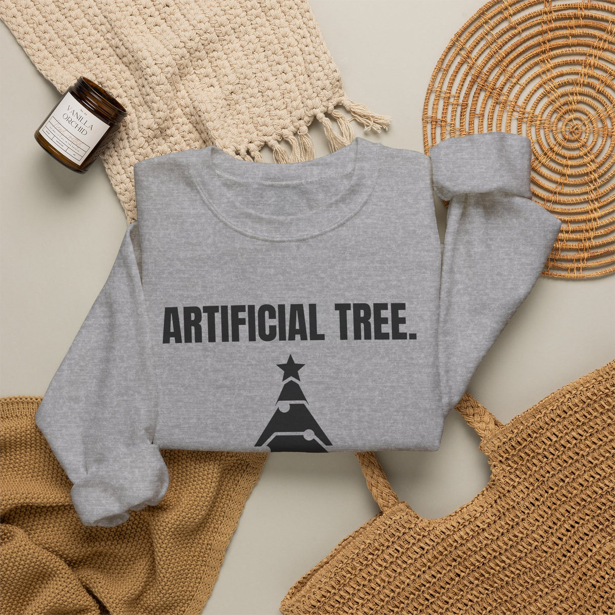 Artificial Tree Artificial Cheer Crewneck Sweatshirt (Light)
